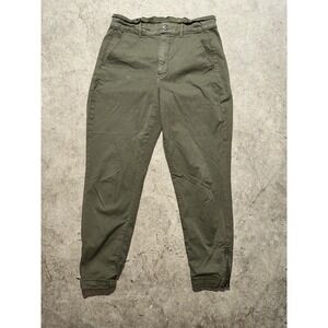White House‎ Black Market Women's Sz 10 Green Cargo Tapered Ankle Pants